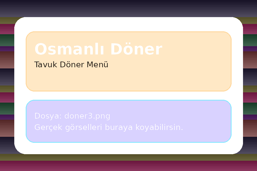 Tavuk Döner Menü